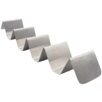 Rack Mini para Tacos Con Base de 4 Divisiones de  Acero Inoxidable KING METAL MTRSB5