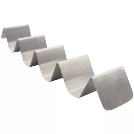 Rack Mini para Tacos Con Base de 4 Divisiones de  Acero Inoxidable KING METAL MTRSB5