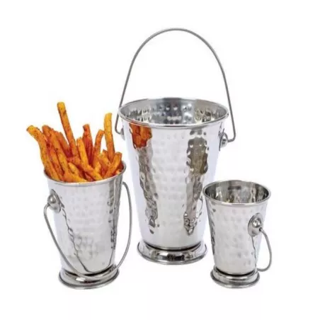 Balde de Acero Inoxidable Mediano de 9 x 6 x 9 Centimetros KING METAL BKT969