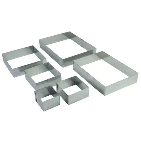 Aro Cuadrado de Acero Inoxidable de 10 x 10 x 4 Centimetros KING METAL CRSQ3