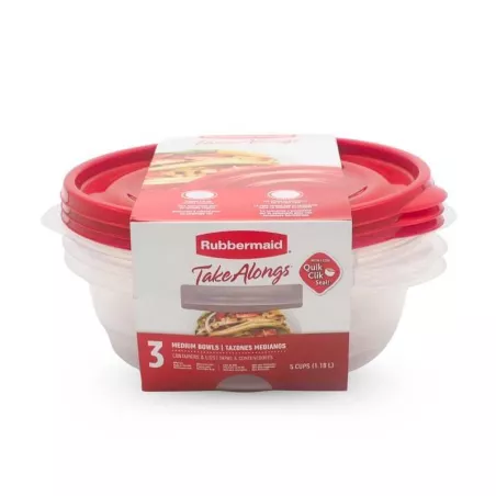 Contenedor Takealongs Cuadrado de 5 Tazas, Set de 4 Unidades RUBBERMAID 2086733