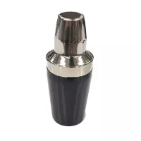 Coctelera en Acero Inoxidable Revestida de Vinilo Negro de 3 Piezas de 20 Onzas KING METAL CSR28VBLK