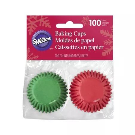 Capsulas para Cupcakes Mini de Color Verde y Rojo, Paquete de 50 Unidades WILTON 191011006