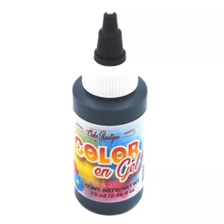 Colorante en Gel, 70 Mililitros, Color Negro  CHERRY AND CAKE AC14-070