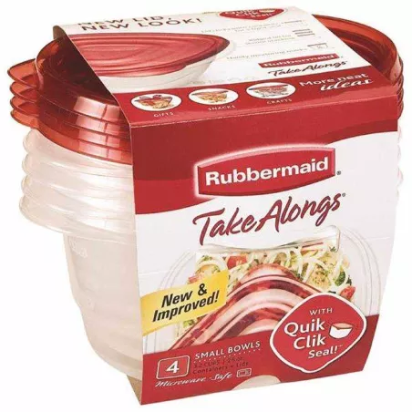 Contenedor Redondo TakeAlongs de 3.2 Tazas, Set de 4 Piezas  RUBBERMAID 2086742