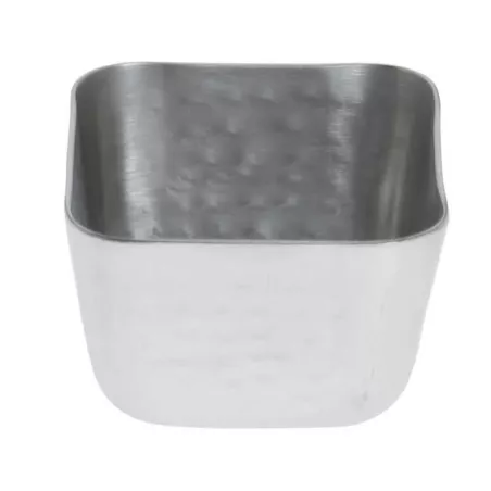 Salsera Martillada Cuadrada de Acero Inoxidable de 2 Onzas  KING METAL SCRT20