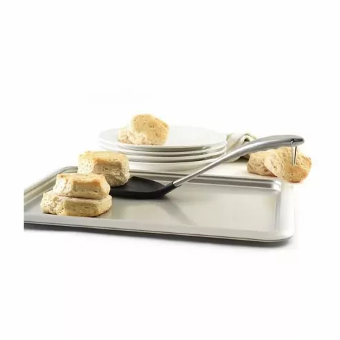 Espatula Solida de Silicona Cabeza Redonda con Mango de Acero Inoxidable, 14 Pulgadas NORPRO 1334