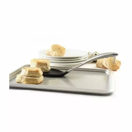 Espatula Solida de Silicona Cabeza Redonda con Mango de Acero Inoxidable, 14 Pulgadas NORPRO 1334