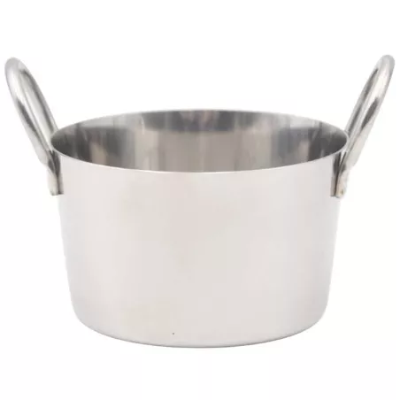 Caserola Mini Charlotte de Acero Inoxidable con Asas de 5.3 x 4 Pulgadas KING METAL CHM14