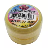 Diamantina Comestible  Amarillo Baby de 12 Gramos CHERRY AND CAKE DNTX02