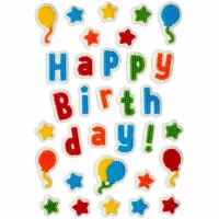 Decoracion en Glaseado Escritura de Happy Birthday, 24 Gramos WILTON 710-6075