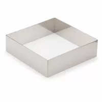 Aro Cuadrado de Acero Inoxidable de 10 x 10 x 4 Centimetros KING METAL CRSQ3