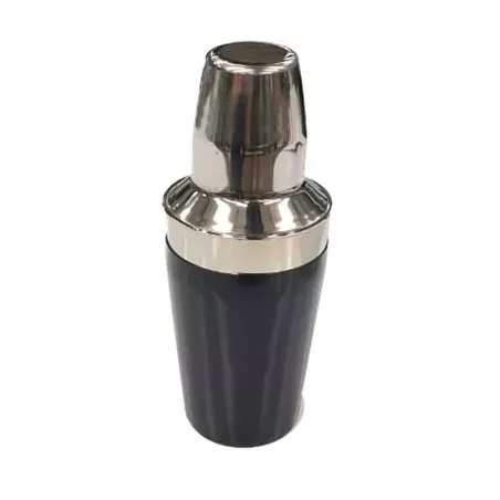Coctelera de Acero Inoxidable Revestida de Vinilo de Color Negro de 3 Piezas de 16 Onzas KING METAL CSR16VBLK