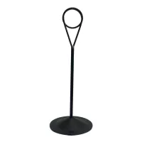 Porta Numero con  Anillo de Color Negro con Base Plana de 8 Pulgadas KING METAL MCR01PBLK