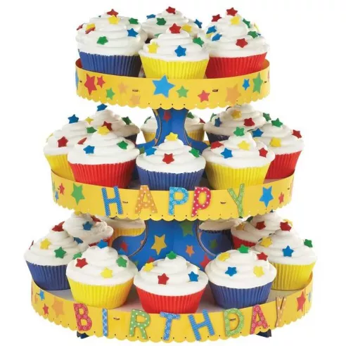 Soporte para Cupcakes Blanco, 3 Niveles, 24 Cavidades. WILTON 1512-127
