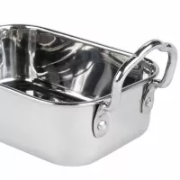 Bandeja de Acero Inoxidable para Rostizar de 14.5 x 9.5 x 4.5 Centimetros KING METAL MRP53 2