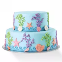 Molde Fondant Diseno Vida Marina, Color Azul WILTON 409-2552 2