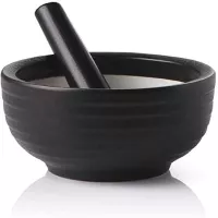 Mortero de Porcelana de 4 Pulgadas de Color Negro NORPRO 6920