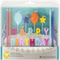 Candelas de Cumpleanos, Set de Letras Happy Birthday WILTON 2811-0-0031