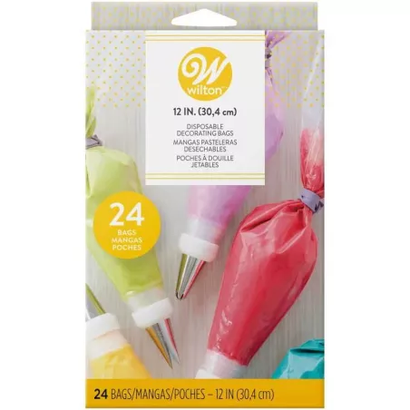 Mangas Pasteleras Desechables de 30 Centimetros, 24 Unidades. WILTON 2104-1358