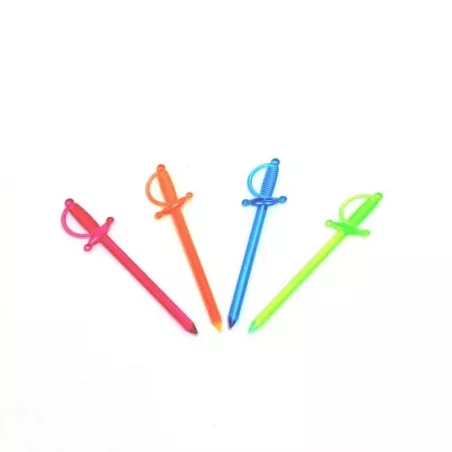Palillos Plasticos de Forma de Espada de 3.5 Pulgadas de 500 Unidades THUNDER PLTP050S