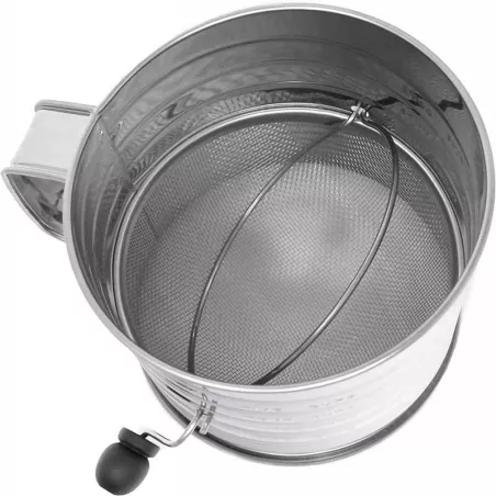 Cernidor Tamiz Giratorio de Harina en Acero Inoxidable de 5 Tazas NORPRO 137