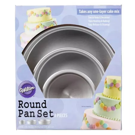 Molde Mini Pan Redondos, 3 Piezas WILTON 2105-0472