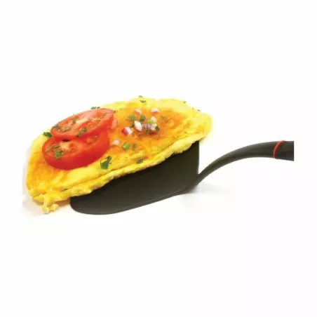 Espatula Volteable Solida para Panqueques y Omelet, 13 Pulgadas, Color Negro. NORPRO 1718
