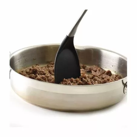 Espatula Solida de Silicona Cabeza Redonda con Mango de Acero Inoxidable, 14 Pulgadas NORPRO 1334