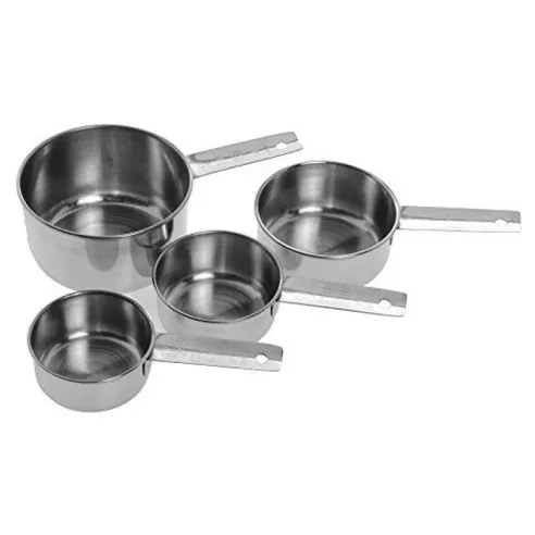 Tazas de Medir de Acero Inoxidable, Set de 4 Unidades KING METAL MCL4