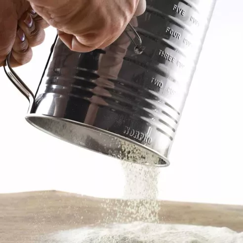 Cernidor Tamiz Giratorio de Harina en Acero Inoxidable de 5 Tazas NORPRO 137