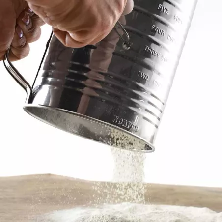 Cernidor Tamiz Giratorio de Harina en Acero Inoxidable de 5 Tazas NORPRO 137