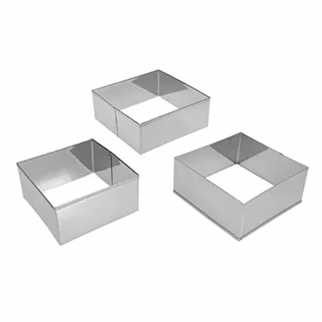 Aro Cuadrado de Acero Inoxidable de 6 x 6 x 4 Centimetros KING METAL CRSQ1