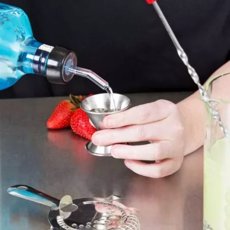 Medida de Licor de Acero Inoxidable  de 1/2 y 1 Onza KING METAL JI02