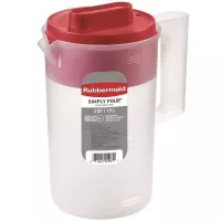 Pichel Translucido con Tapa Roja de 2 Quartos RUBBERMAID 2122587 2