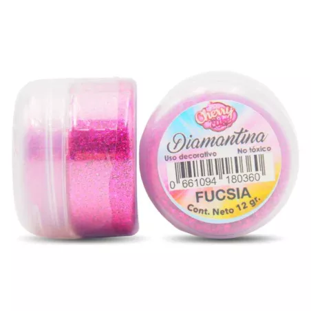 Diamantina Comestible Fucsia de 12 Gramos CHERRY AND CAKE DNTX21