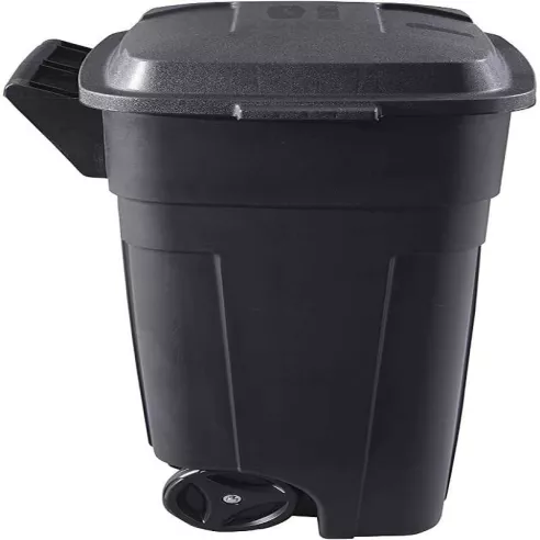Basurero con Ruedas para Trabajo Pesado de 128.7 Litros, Color Negro RUBBERMAID FG289804BLA