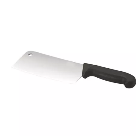 Hacha de Acero Inoxidable con Mango Plastico Color Negro de 7 Pulgadas KING METAL CHP18