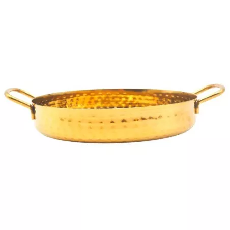 Sarten Mini Martillado con Agarradera y Acabado Dorado de 7 x 1.4 Pulgadas KING METAL MPDH38H