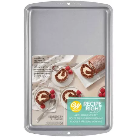 Bandeja  Antiadherente para Hornear Galletas, 15.25 x 10.25 Pulgadas WILTON 2105-967