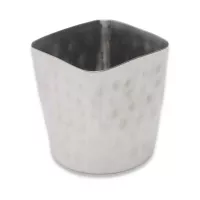 Recipiente con  Acabado Martillado para Papas Fritas de 3-5/16 Pulgadas KING METAL FFSQ85H 2