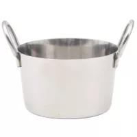 Caserola Mini Charlotte de Acero Inoxidable con Asas de 4 X 3 Pulgadas KING METAL CHM10