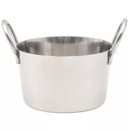 Caserola Mini Charlotte de Acero Inoxidable con Asas de 4 X 3 Pulgadas KING METAL CHM10