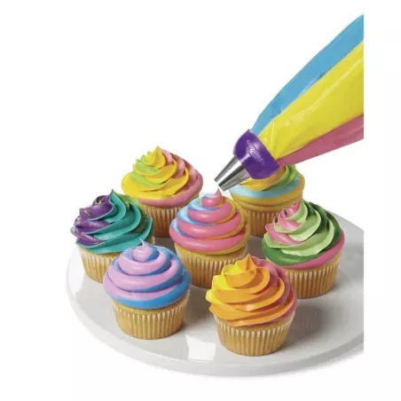 Juego de Decoracion para Cupcake, Acoplador para 3 Colores. WILTON 411-1992