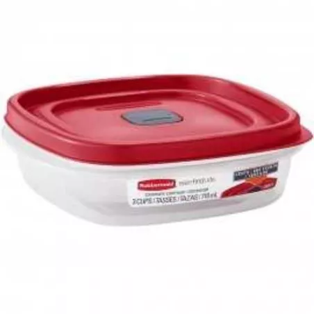 Contenedor Easy Find Cuadrado de 3 Tazas RUBBERMAID 2030328