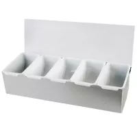 Porta Condimentos de Acero Inoxidable con 5 Compartimientos THUNDER SLCN005
