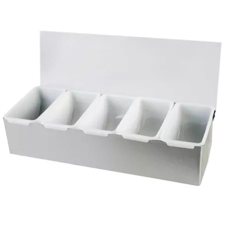 Porta Condimentos de Acero Inoxidable con 5 Compartimientos THUNDER SLCN005