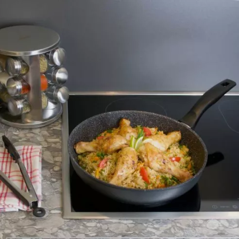 Sarten Profundo de Aluminio de 28 Centimetros STONELINE 6587