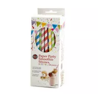 Pajillas Biodegradables de Papel con Rayas de Colores, Paquete de 100 Unidades NORPRO 4023 2