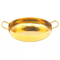 Sarten Mini Martillado con Agarradera y Acabado Dorado de 7 x 1.4 Pulgadas KING METAL MPDH38H 2